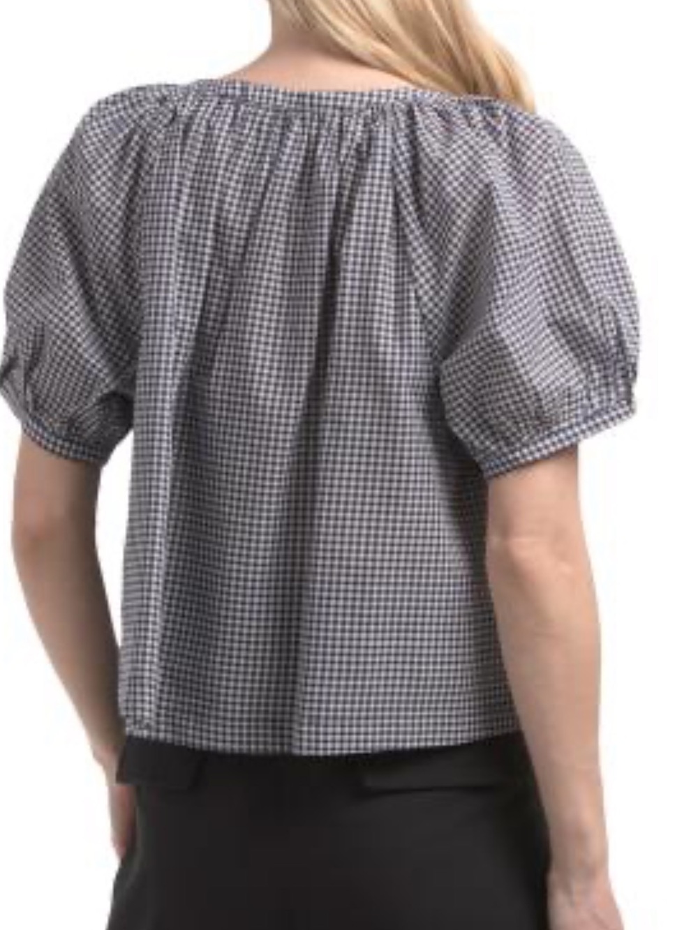 Industry NWOT 💙 Beacon Blue Gingham Top - Picture 2 of 8